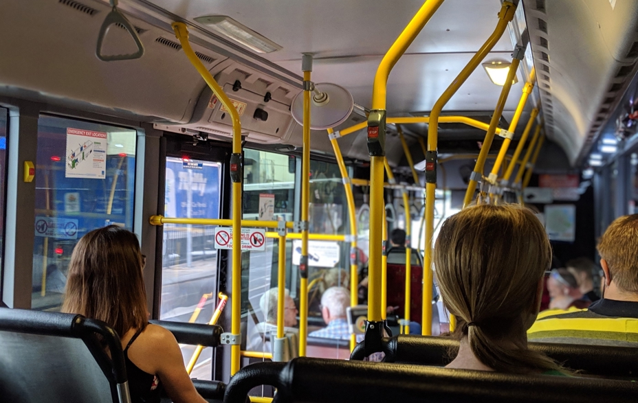 People sitting in a bus