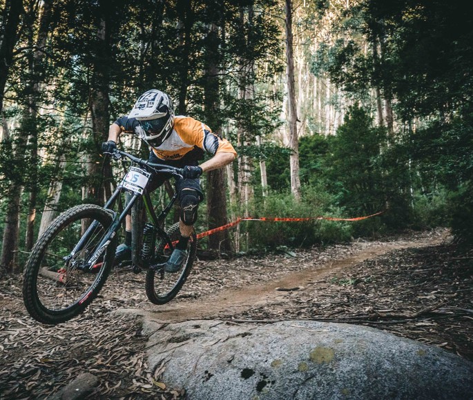 Mountainbike i skoven - Mountainbike in the woods