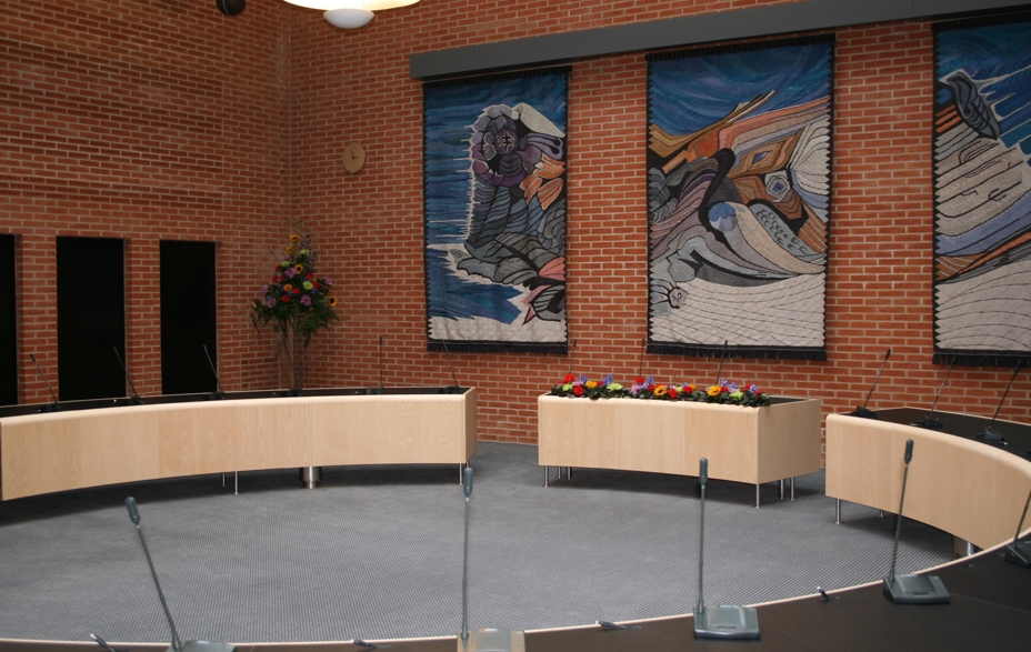 Rådhussalen pyntet