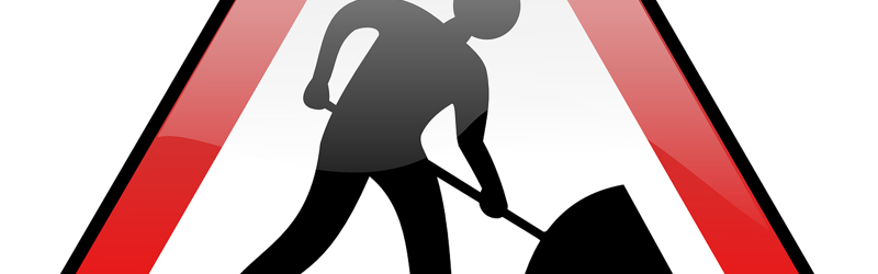 Vejarbejde mand skovler