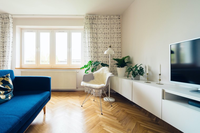 Living room in bright apartment Living room in bright apartment