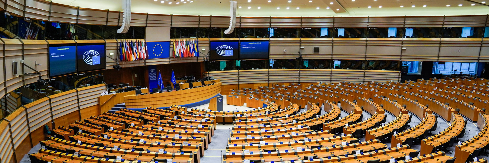 Et billede af Europa-parlamentssalen Et billede af Europa-parlamentssalen
