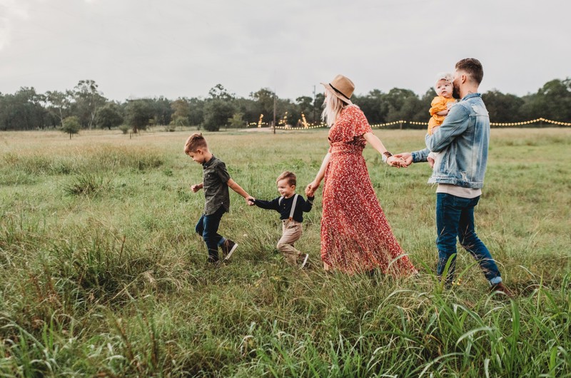 Familie i naturen