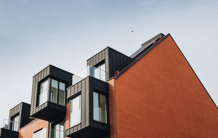Red apartment building