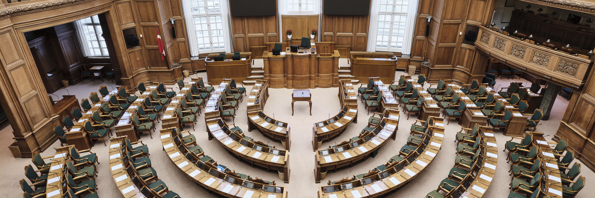 Et billede af Folketingssalen Et billede af Folketingssalen